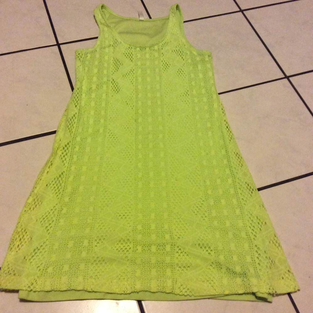 Neon swim coverup